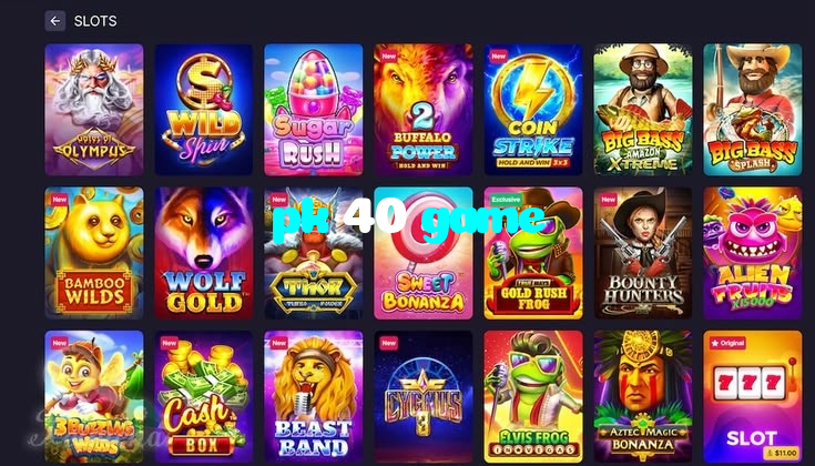 pk 40 game casino presented on mobile device in Pakistan with slots and live games